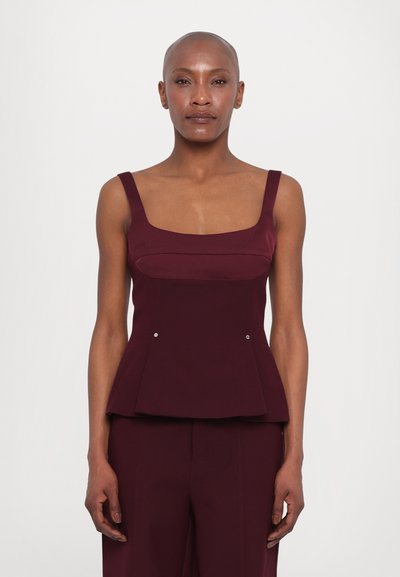 Stine Goya DOUBLE SIDED SLEEVELESS FITTED WAIST - Top - aubergine