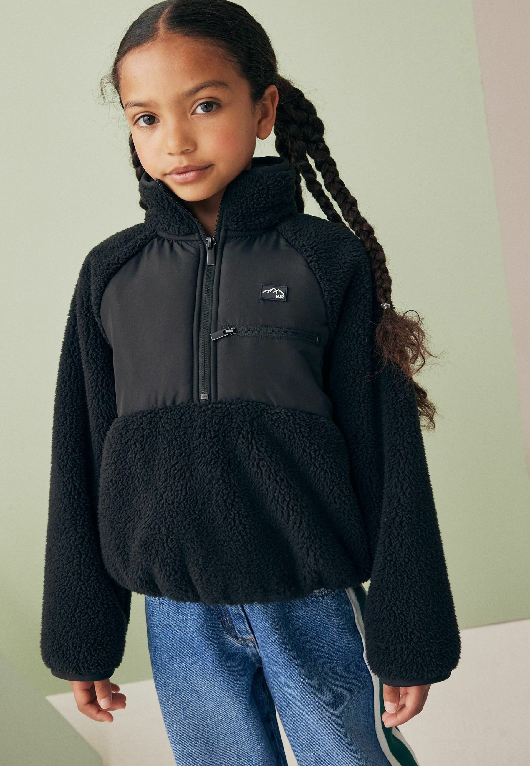 Giacca In Pile Unisex Bambini – Calda, Con Cerniera, Senza Cappuccio, Due Tasche, Per Scuola E Sport – Taglie 110-170