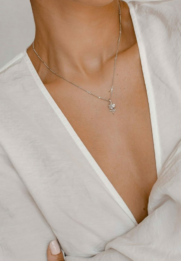 ROSE FLOWER - Halskette - silberfarben