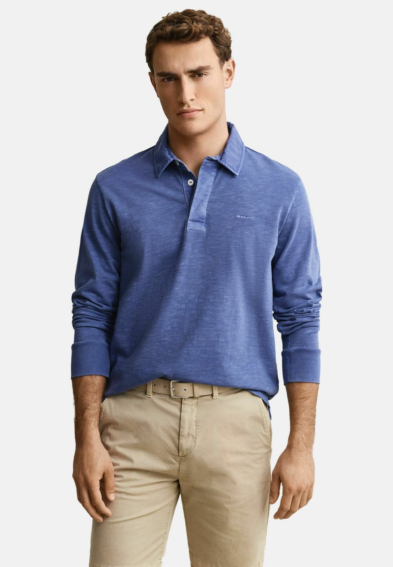 GANT WASHED HEAVY RUGGER - Polotričko - vintage blue