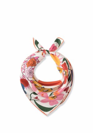 MIT BLUMENMUSTER UND BISOU-SCHRIFTZUG - Halsdoek - rot