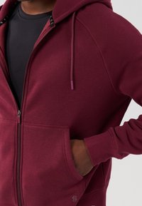 Pier One Sport Felpa con zip - bordeaux