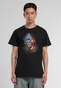 Mister Tee HALF FACE - T-shirts print - black