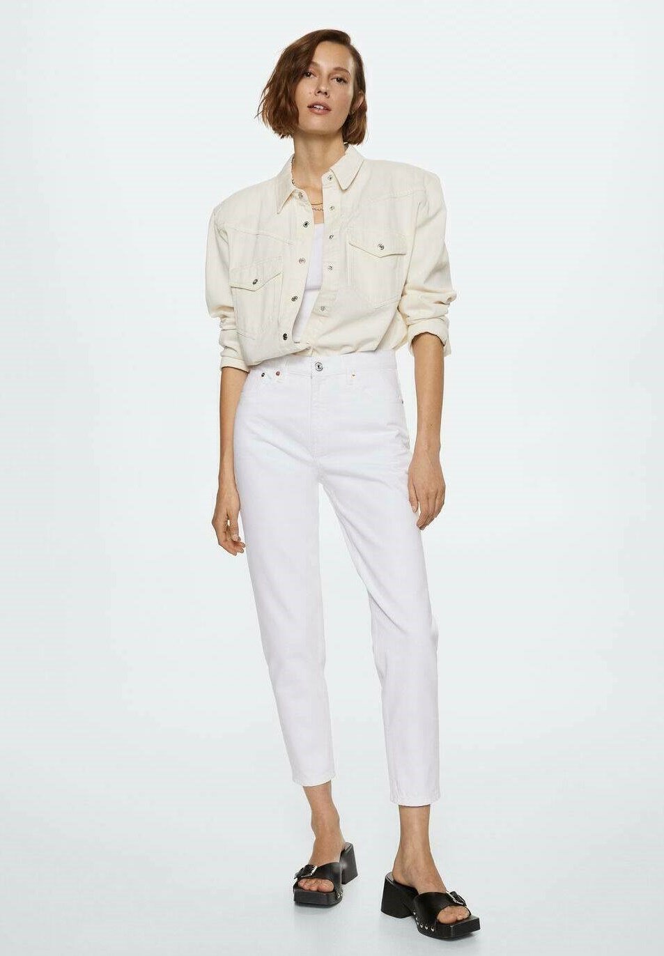 Mango MOM - Jeans slim fit - white/bianco - Zalando.it