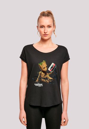 MARVEL GUARDIANS OF THE GALAXY VOL2 GROOT TAPE SUPERHE - Print T-shirt - black