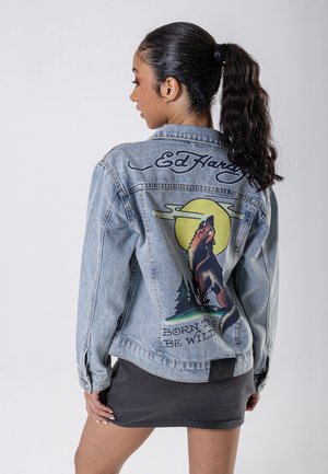 BORN WILD - Giacca di jeans - bleach