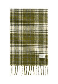 Geruite sjaal in groene, crèmekleurige en grijstinten, gemaakt van stof met franjes aan de randen. Voorzien van een geweven label met het merk "Marc O'Polo".