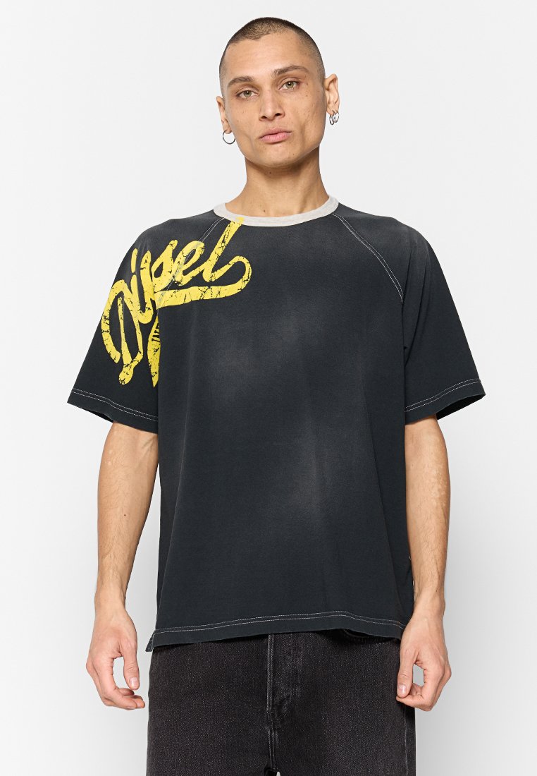 Diesel T-shirt print zwart