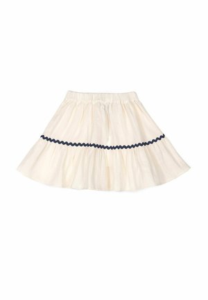 Falda acampanada - ecru navy