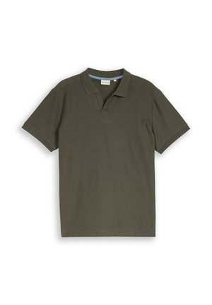 TOM TAILOR, TOM TAILOR POLOSHIRTS POLOSHIRT MIT OTTOMAN-STRUKTUR - Polo - deep leaf green