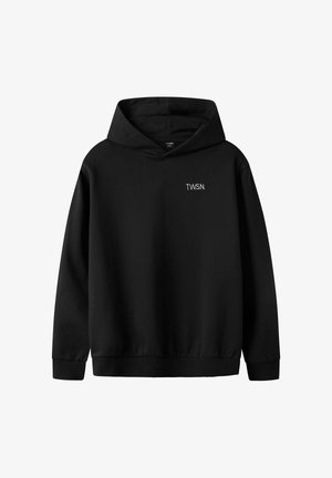 LOGO - Džemperis su gobtuvu - black