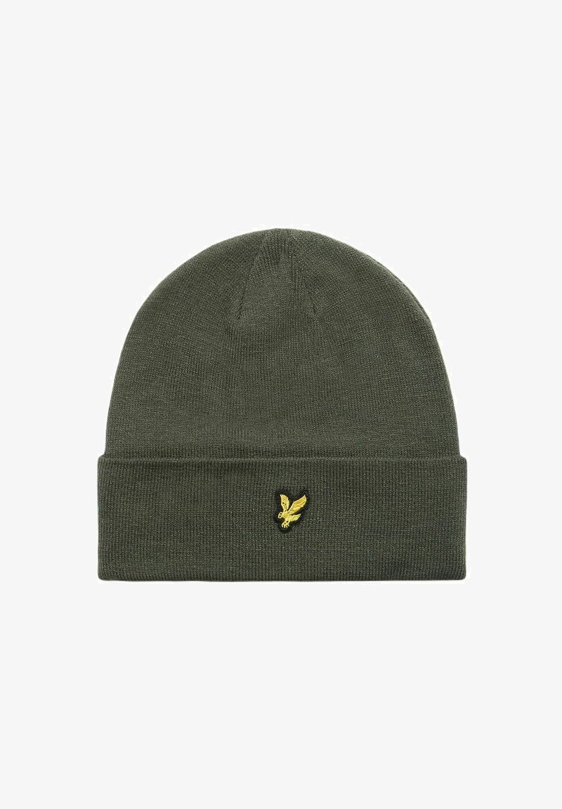Lyle & Scott INVERNALE CON RISVOLTO - Berretto - mottled dark grey/ mottled dark green