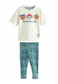 Next - REGULAR FIT PAW PATROL SHORT SLEEVE SET - Leggingsit - blue neutral Pienoiskuva 1