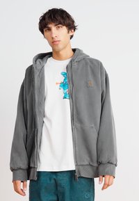 Carhartt WIP HOODED VISTA - Mikina so zipsom - graphite garment dyed