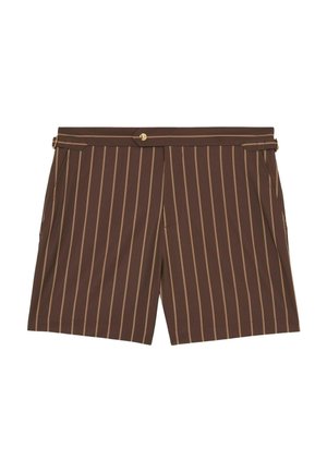 Reiss, REGULAR FIT - PRESLEY PINSTRIPE SIDE-ADJUSTER SWIM SHORTS  . - Badeshorts - dark brown