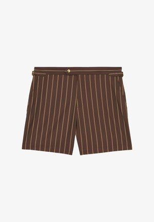 Reiss, REGULAR FIT - PRESLEY PINSTRIPE SIDE-ADJUSTER SWIM SHORTS . - Badeshorts - dark brown