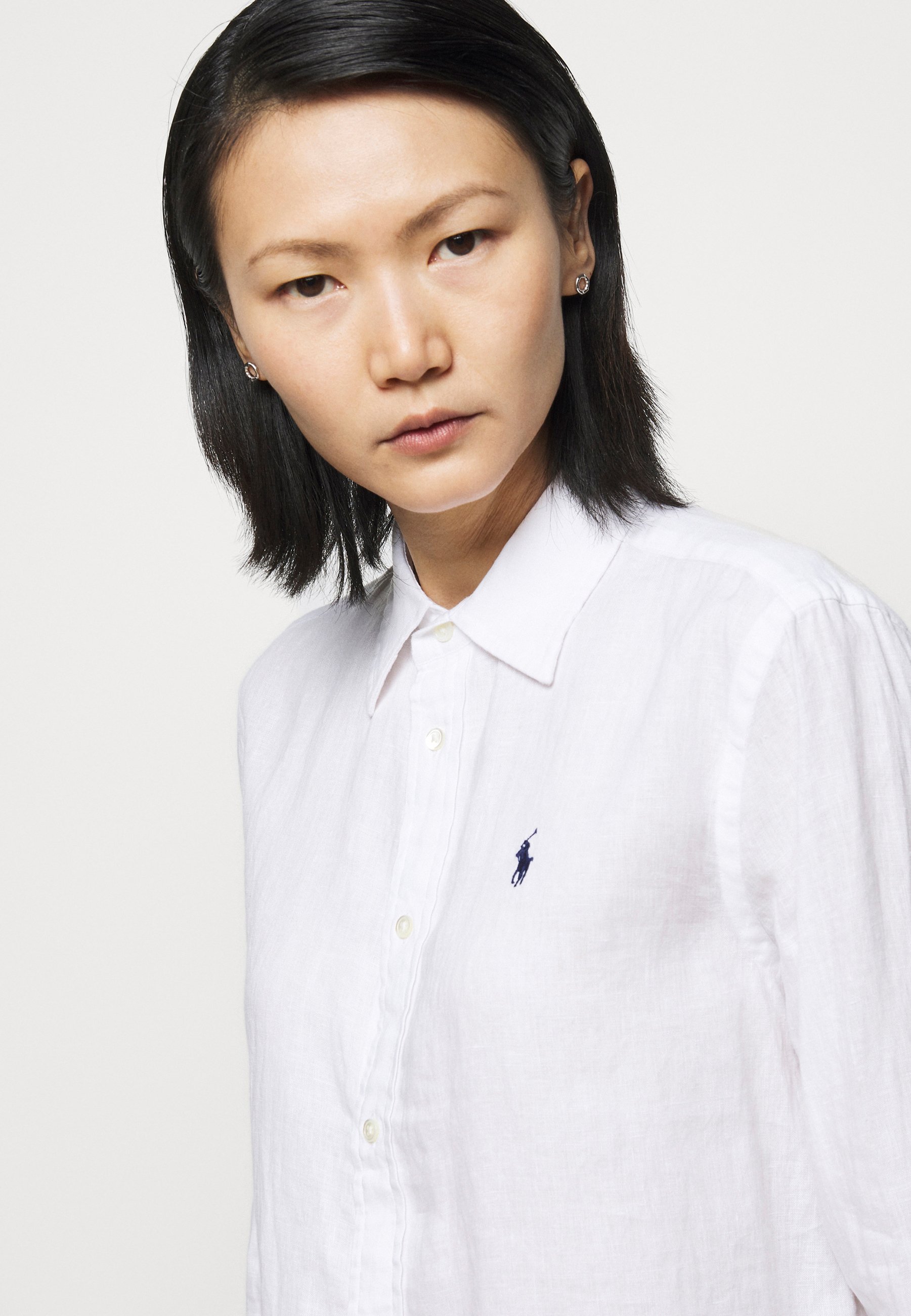 white polo button up