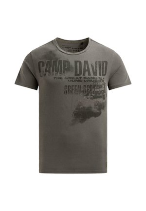Camp David, Print T-shirt - dark wood