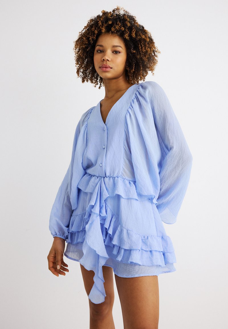 gina tricot blue dress Satin maxi dress - Blue - Women