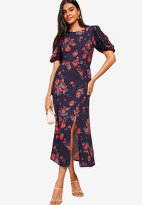Friends Like These RUCHED SHORT SLEEVE- REGULAR FIT - Denní šaty - navy blue
