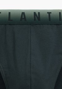 Ciemnozielona bielizna z teksturowanym paskiem w talii, na którym znajduje się czarny napis "ATLANTIC". Wykonana z miękkiego materiału, zaprojektowana z myślą o komforcie.
