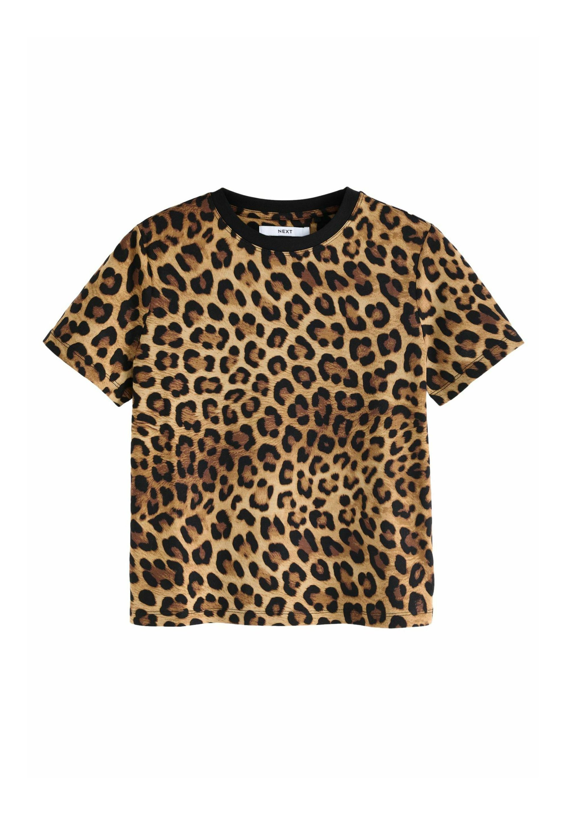 Next SHORT SLEEVE CREW NECK REGULAR FIT - T-Shirt print - animal leopard  print/schwarz - Zalando.de