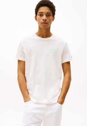 SLIM BUBBLE PRINT TEE - T-shirt con stampa - ancient white