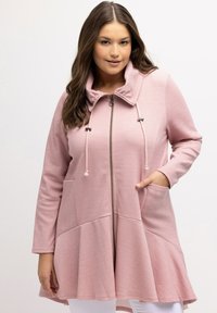 Ulla Popken Sudadera con cremallera - pink