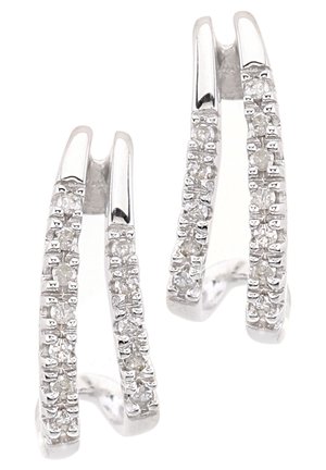 DIAMANT L'ÉTERNEL, HUGGY - Boucles d'oreilles - white gold coloured