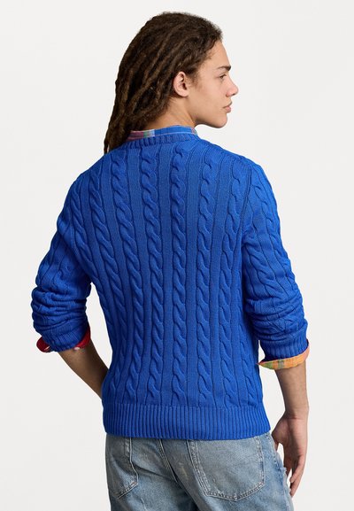 Polo Ralph Lauren CABLE-KNIT COTTON JUMPER - Pullover - heritage blue