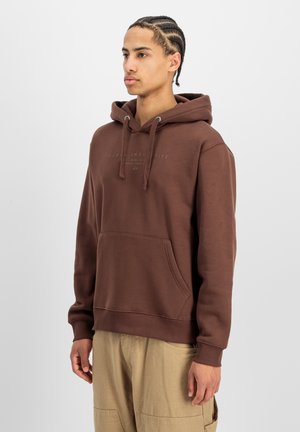 Alpha Industries, DTM ALPHA HOODIE - Hoodie - powder brown