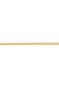 Guld kæde med sammenkædede ovale led med en glat finish. Ensartet tekstur og ensartet farve gennem hele designet.