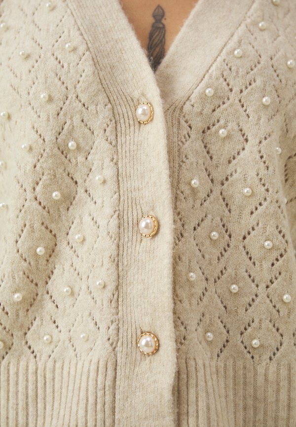ONLLIA LIFE PEARL  - Cardigan - beige3