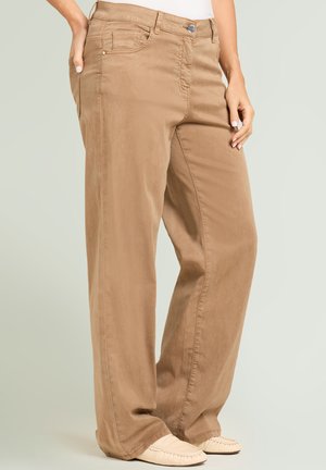 5 TASCHE WIDE LEG - Wide leg - beige