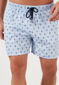 Slim Fit - Uimashortsit - turquoise-white