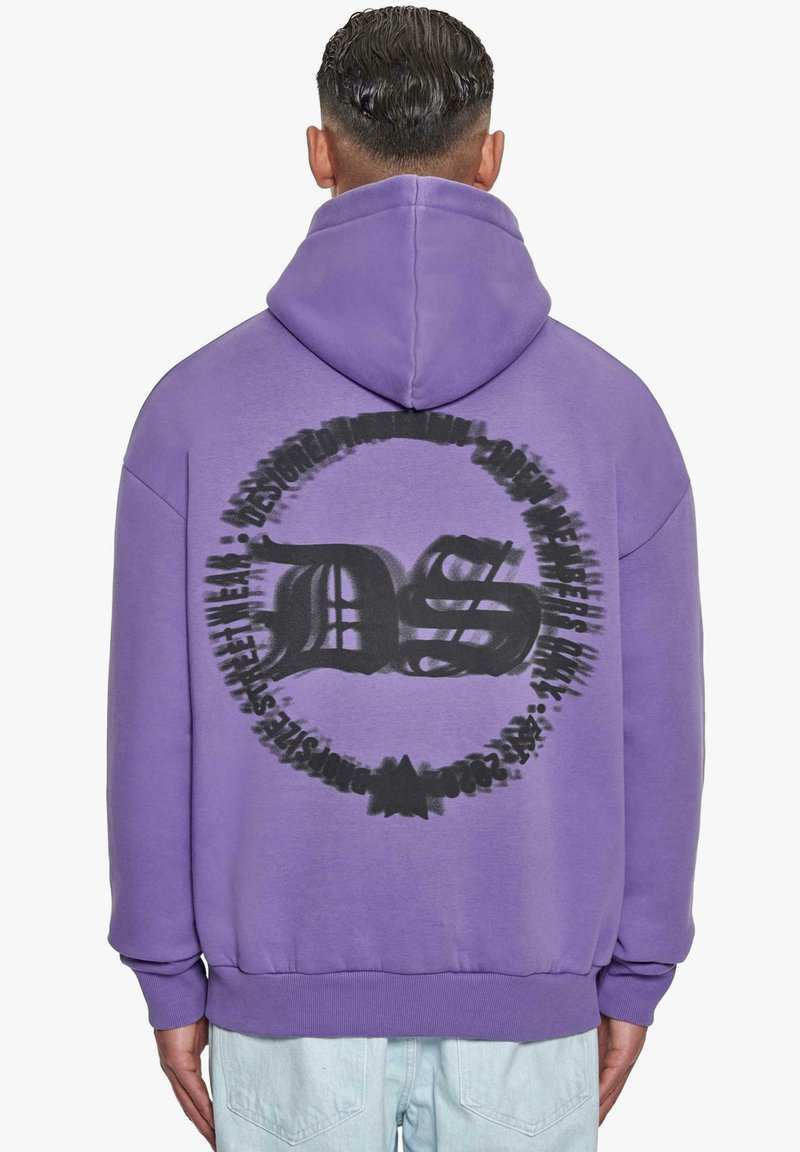 Dropsize HEAVY BLURRED LOGO - Felpa con cappuccio - washedpurple