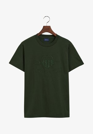 TONAL ARCHIVE SHIELD - Print T-shirt - storm green