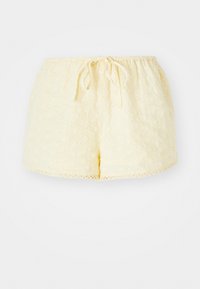 BRODERIE ANGLAISE - Shorts - light yellow