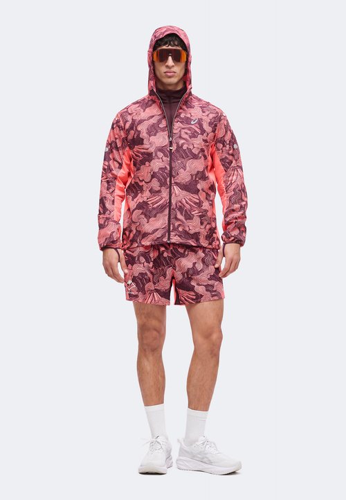 ASICS FUJITRAIL PACKABLE - Cortaviento - blazing coral/dark aubergine — photo 2