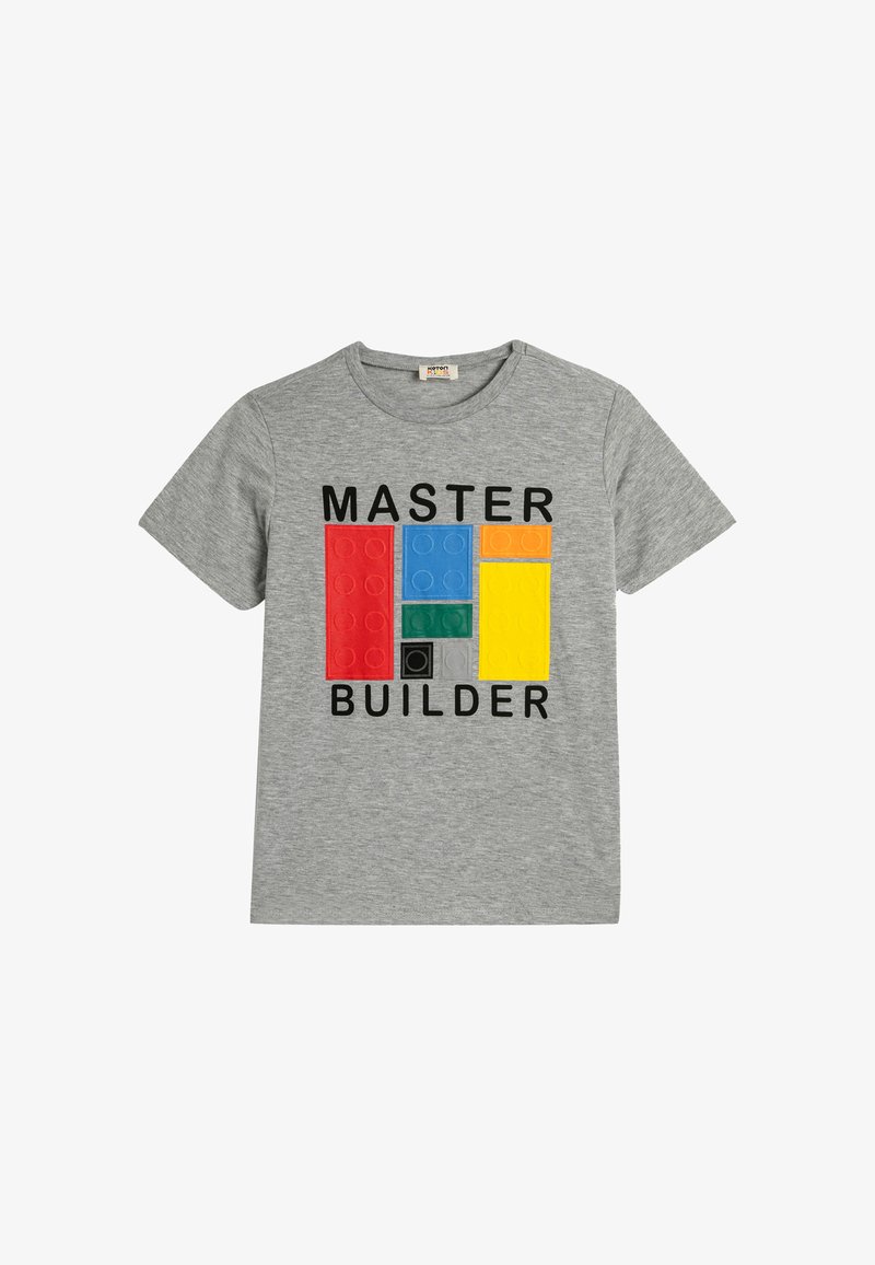 Koton SHORT SLEEVE CREW NECK PLAY THEMED PRINTED DETAIL - Camiseta estampada - grey