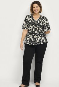 Ellos Plus collection Bluse - schwarz gemustert