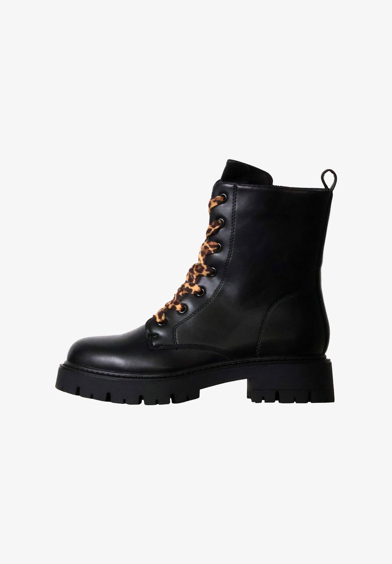 Super Mode BOTTINES À ZIP SUPER MODE BESTELLE - Bottines à plateau - noir