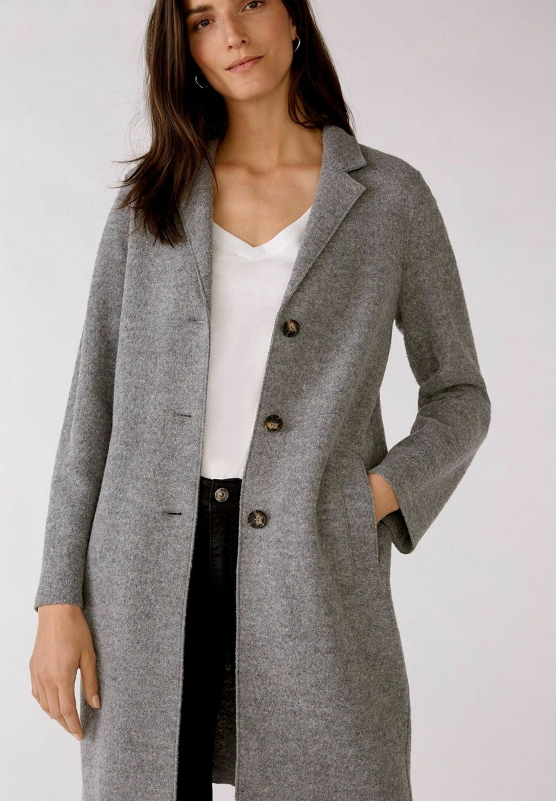 Damen Parkas | Oui MAYSON AUS GEKOCHTER WOLLE Klassischer Mantel grey/grau - ZD53049 Damen Parkas | Oui MAYSON AUS GEKOCHTER WOLLE Klassischer Mantel grey/grau - ZD53049