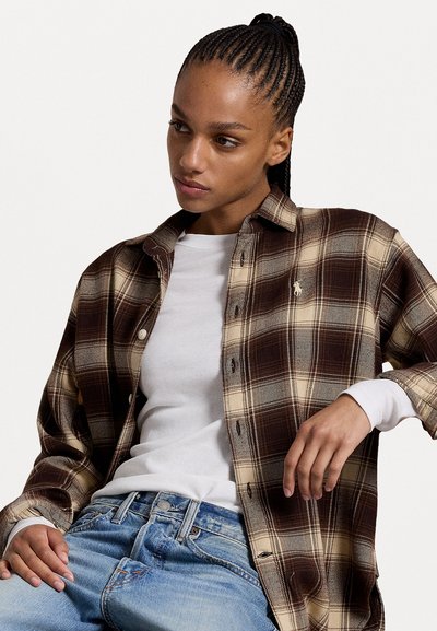 Polo Ralph Lauren RELAXED FIT PLAID COTTON SHIRT - Πουκαμίσα με κουμπιά - brown/cream multi