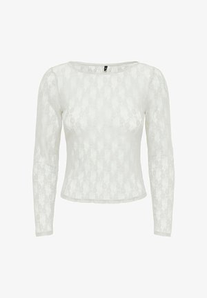ONLY, ONLNIKITA L/S BOATNECK LACE TOP BOX JRS - Blouse - cloud dancer