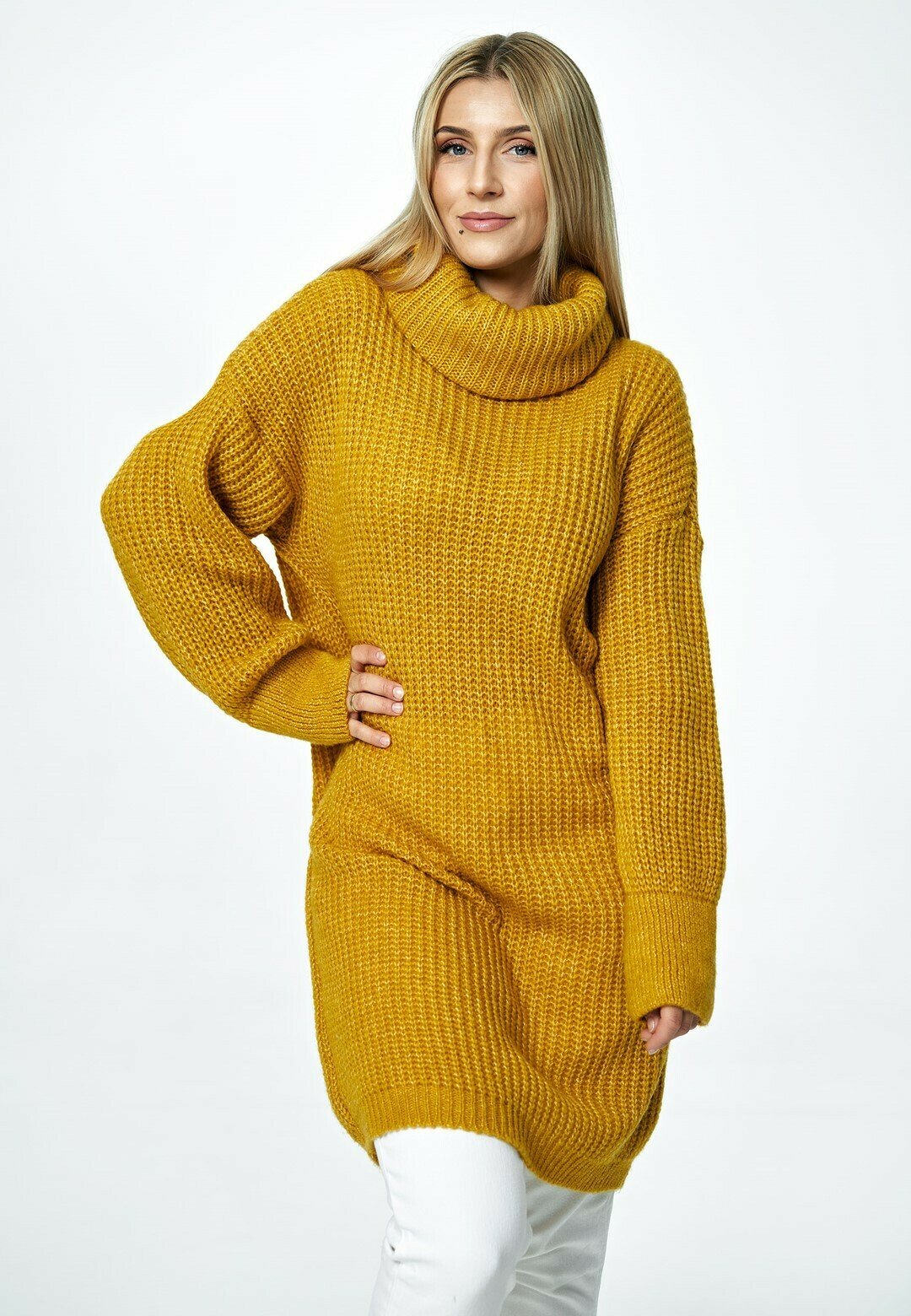 Figl Jumper dress - mustard yellow - Zalando
