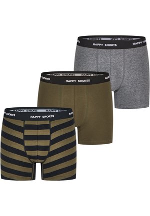 3-PACK  - Trunks - stripe olive night
