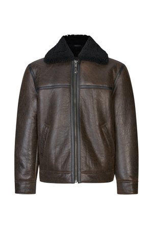 Samsøe Samsøe Læderjakker - dark brown crackled