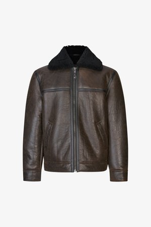 Samsøe Samsøe Læderjakker - dark brown crackled