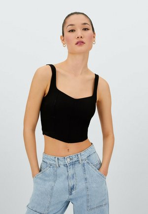 MIT TRÄGERN - Top - black
